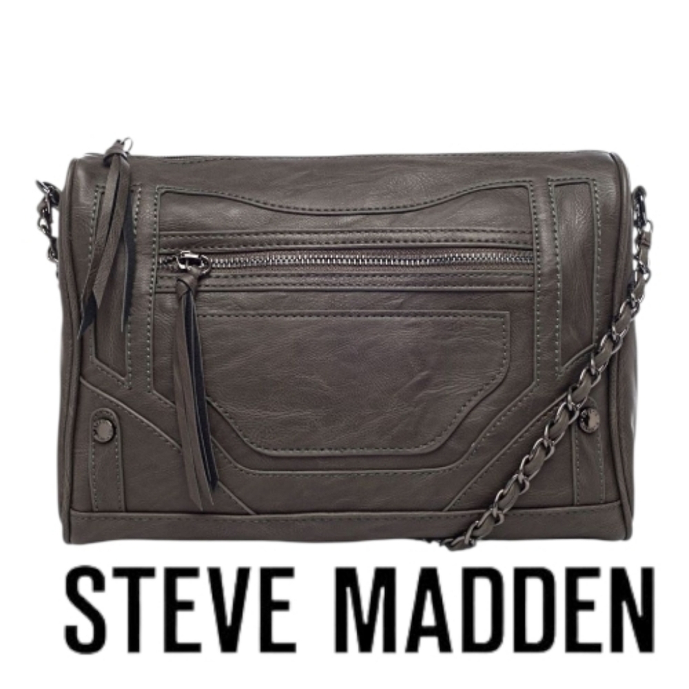 Steve Madden BKenzy Crossbody Grey Chain Gunmetal Hardware